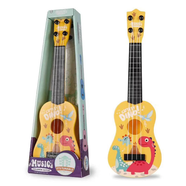 Kids Cartoon Guitar Toy Toddler Instruments Toy Guitar Boys and Girls Guitar 5.1X18X16In