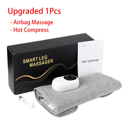 Electric Airbag Leg Massager Rechargeable 3 Modes Air Compression Calf Massager Machine 360° Wrap Blood Circulation