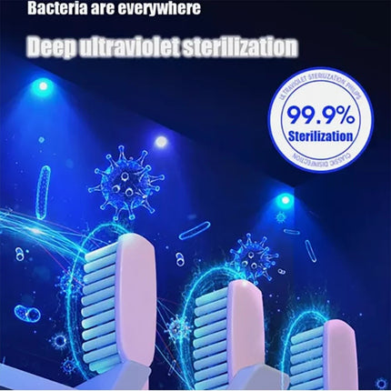 UV Light Sterilizer Toothbrush Holder Cleaner Toothpaste Dispenser 4 Toothbrush