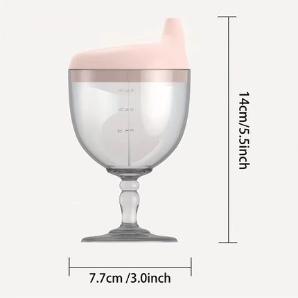 1Pc Fun Party Cup for Kids,Cheerful Baby Wine Sippy Cup,Juice Milk Water Training Cup,Plastic Goblet Chalices for Birthday Party