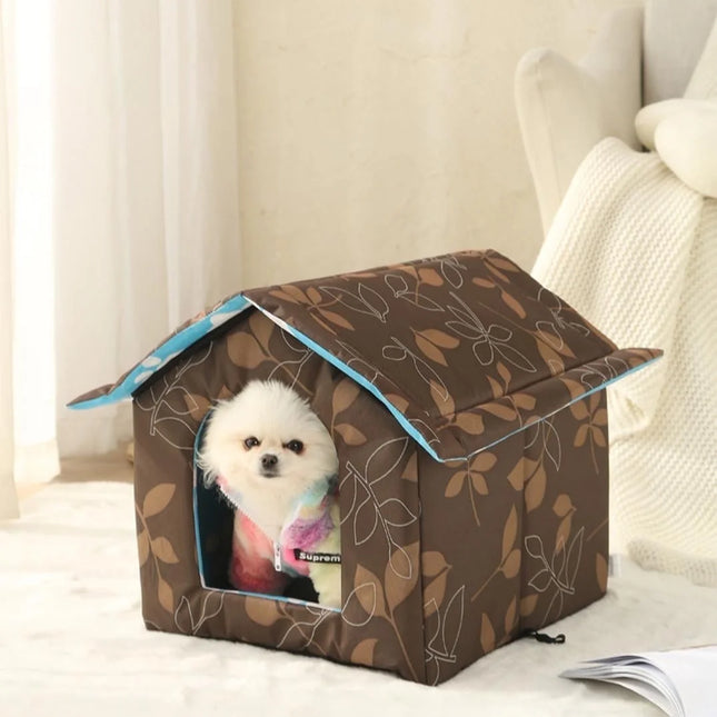 IGEED Outdoor Winter House with Self Warming Pad-Outdoor Indoor Weather-Proof Heat Insulated Shelter Enclosure for Cats Dogs Rabbits- Portable Water-Proof Tent for Feral