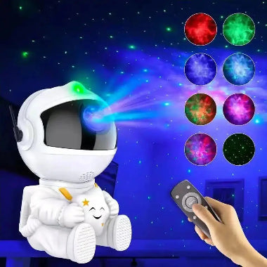 Rocket Astronaut LED Star Galaxies Projector Night Light Starry Sky Porjectors Lamp for Decoration Bedroom Room Decor Kids Gift