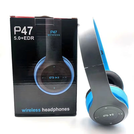 Wireless Headphones 5.0 Bluetooth Earphone Foldable Bass with Memory TF Card for Iphone Xiaomi Sumsamg Phone with Mic Headsets