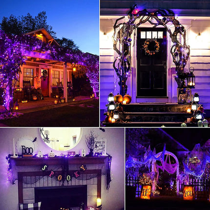 Halloween String Lights 300 LED Outdoor, 98 Feet Christmas Lights with 8 Lighting Modes for Halloween Party Christmas Xmas Tree Lights Decor(Purple)