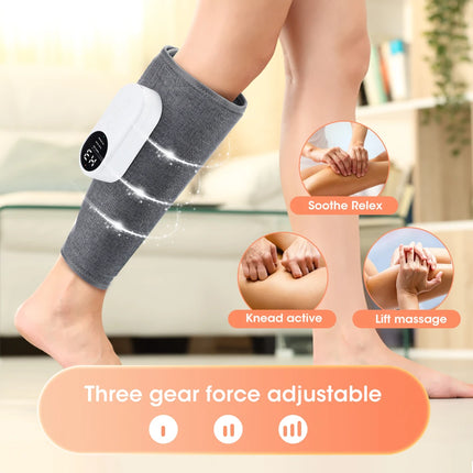 Electric Airbag Leg Massager Rechargeable 3 Modes Air Compression Calf Massager Machine 360° Wrap Blood Circulation
