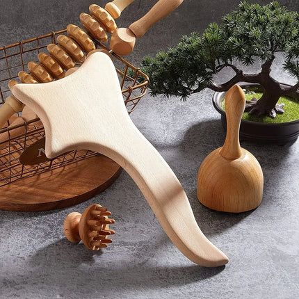 Wood Therapy Massage Tools anti Cellulite Massager Lymphatic Drainage Body Massager Gua Sha Tools Full Body Muscles Pain Relief