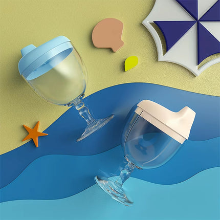 1Pc Fun Party Cup for Kids,Cheerful Baby Wine Sippy Cup,Juice Milk Water Training Cup,Plastic Goblet Chalices for Birthday Party