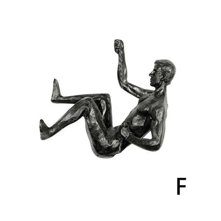 Athlete Rock Climbing Wall Sculpture Background Wall Hanging Decoration Sculpture Statue Figures Present Decor Retro New 2023