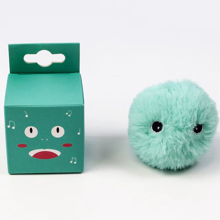 Smart Cat Toys Interactive Ball Plush Electric Catnip Training Toy Kitten Touch Sounding Pet Product Squeak Toy Ball Cat Supplie