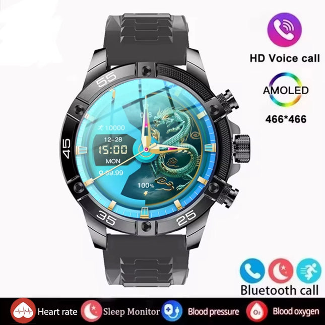 New Men Smart Watch Business AI Voice Assistant Durable Health Monitoring Waterproof Bluetooth Call for Android IOS Smartwatches