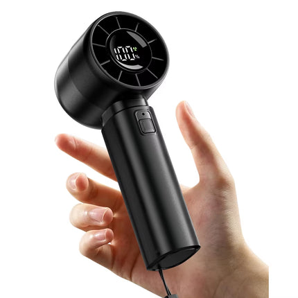 Portable Handheld Fan 4000Mah Battery Operated with LED Display Handheld Personal Small Fan 5 Speed Mini Fan for Travel