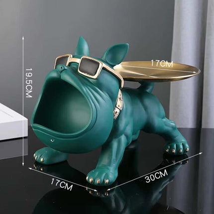 Bulldog figurine storage box Animal Ornament Resin Craft Art Sculpture Figurine Home Puppy Sculpture