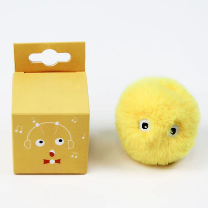 Smart Cat Toys Interactive Ball Plush Electric Catnip Training Toy Kitten Touch Sounding Pet Product Squeak Toy Ball Cat Supplie