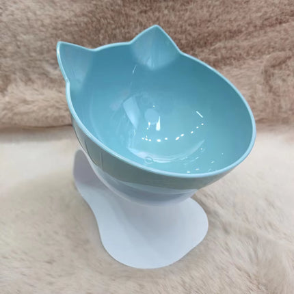 Non-Slip Cat Single Double Pet Bowls with Stand Food Feed and Water Bowls Inclination Stand Cats Feeders Feeding Kitten Supplies