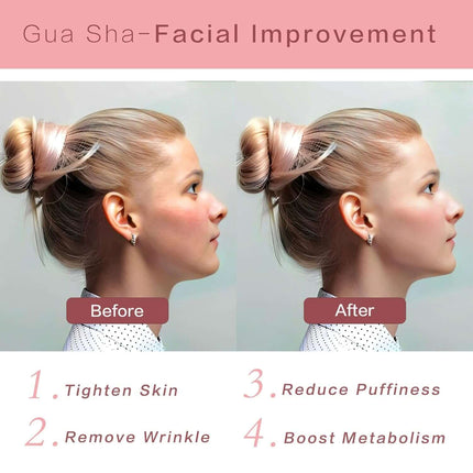 Gua Sha tool for face , Rose Quartz Guasha Tool for Face & Eye, Puffiness Reducing & Jawline Sculpting Face Stone Gua Sha Tools for Skin Care Woman Guasha Stone Tool, Pink