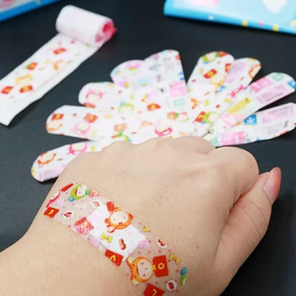 100Pcs/Lot Cartoon Patterned Wound Strips Curitas for Children Kid Patch Hemostasis Band Aid Adhesive Bandages Emergency Plaster