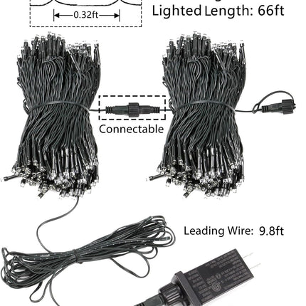 Orange Halloween String Lights 82FT 200 LED Extendable for Outdoor/Indoor, 8 Lighting Modes Plug in String Lights for Halloween Decorations Bedroom Party Decor Room Garden Patio Tree (Orange)