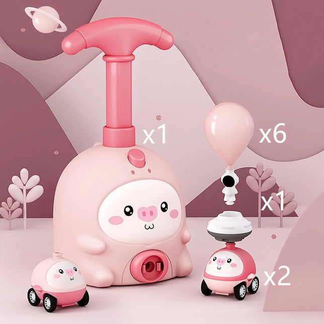 Kids Rocket Balloon Launcher Toys Educational Inertial Air Power Balloon Car Tower Science Toys for Boys Girls Christmas Gift