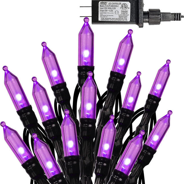 200 LED Halloween Mini String Lights, 65FT Light up 8 Modes Halloween Decorations Fairy Lights for Indoor Outdoor Room Garden Holiday Party (Purple)