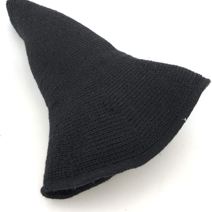 Womens Witch Hat Knitted Wool Cap for Halloween Party Masquerade Cosplay Costume Accessory and Daily, Black