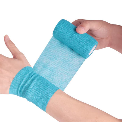 1Roll 2.5/5/10Cm*4.5M Gauze Medical Bandage Self-Adhesive Breathable Elastic Bandages for Sports Fixing Finger Wrist Leg