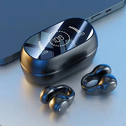 M47 TWS Bluetooth 5.3 Wireless Headphones Clip Ear Music Noise Canceling Headset Digital Display HD Call Sports Gaming Earphones