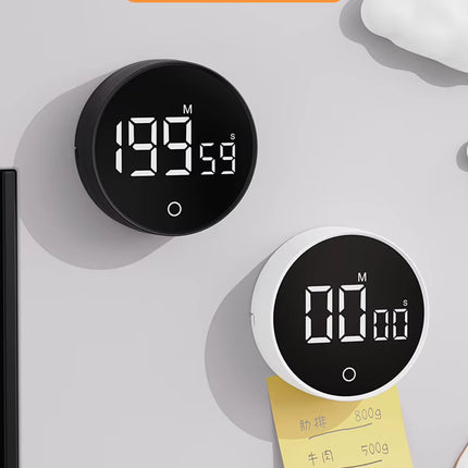 Magnetic LED Digital Kitchen Timer Large LED Display Mechanical Remind Alarm Stopwatch Alarm Clock for Cooking Working Studying