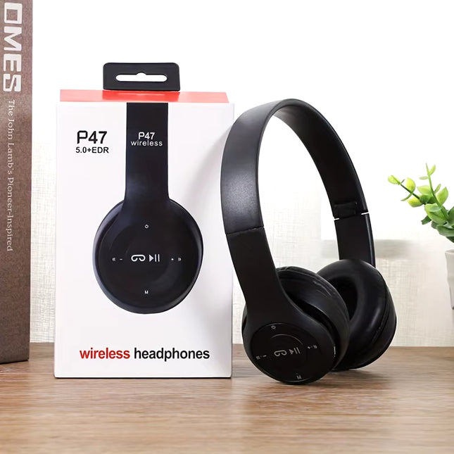 Wireless Headphones 5.0 Bluetooth Earphone Foldable Bass with Memory TF Card for Iphone Xiaomi Sumsamg Phone with Mic Headsets