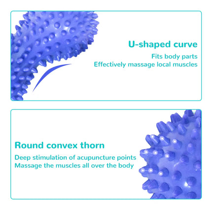 1PCS PVC Peanut Prickle Ball for Fascial Massage Cervical and Plantar Muscle Relaxation Training Exercise Equipment