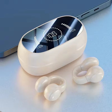 M47 TWS Bluetooth 5.3 Wireless Headphones Clip Ear Music Noise Canceling Headset Digital Display HD Call Sports Gaming Earphones