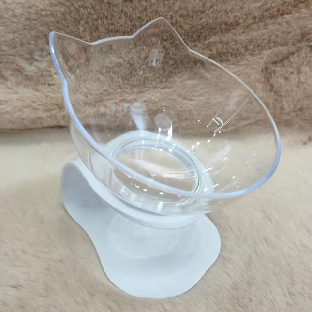 Non-Slip Cat Single Double Pet Bowls with Stand Food Feed and Water Bowls Inclination Stand Cats Feeders Feeding Kitten Supplies