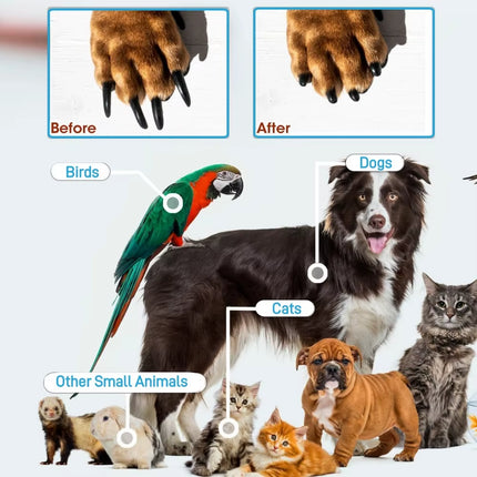 Pet Nail Clipper with Safety Lock Protection Stainless Steel Cat Dog Nail Grinder Multifunctional Pet Beauty Care Nail Supplies