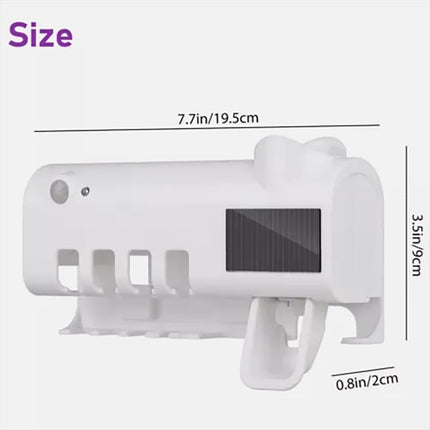 UV Light Sterilizer Toothbrush Holder Cleaner Toothpaste Dispenser 4 Toothbrush