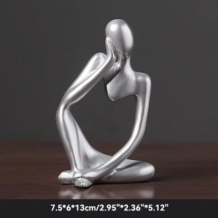 Sand Color the Thinker Abstract Statues Sculptures Yoga Figurine Nordic Living Room Home Decor Decoration Maison Desk Ornaments