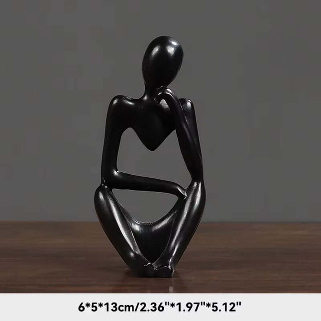 Sand Color the Thinker Abstract Statues Sculptures Yoga Figurine Nordic Living Room Home Decor Decoration Maison Desk Ornaments