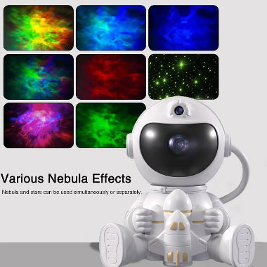 Rocket Astronaut LED Star Galaxies Projector Night Light Starry Sky Porjectors Lamp for Decoration Bedroom Room Decor Kids Gift