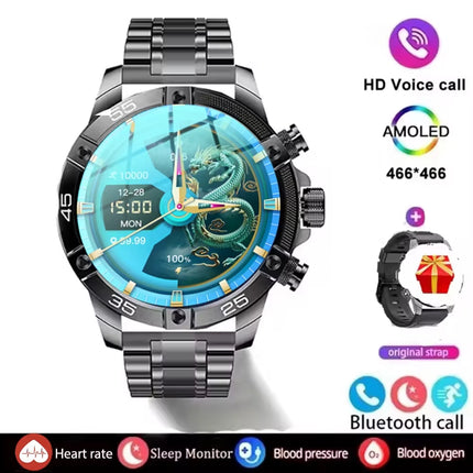 New Men Smart Watch Business AI Voice Assistant Durable Health Monitoring Waterproof Bluetooth Call for Android IOS Smartwatches