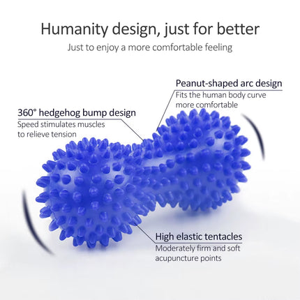 1PCS PVC Peanut Prickle Ball for Fascial Massage Cervical and Plantar Muscle Relaxation Training Exercise Equipment