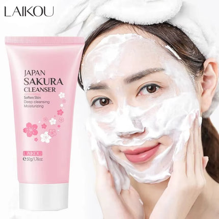 Facial Cleanser Foam Face Wash Remove Blackhead Moisturizing Shrink Pores Deep Cleaning Oil Control Skin Care 50G
