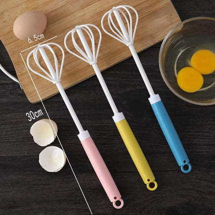 Hand Pressure Egg Beater Stainless Steel Kitchen Accessories Tools Self Turning Cream Utensils Whisk Manual Mixer