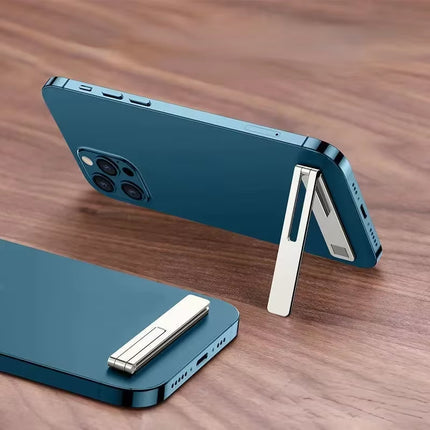 Magnetic Ultra Thin Foldable Mobile Phone Holder Bracket Metal Alloy Desktop Cell Phone Stands Universal Phone Support Kickstand