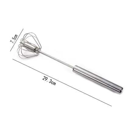 Hand Pressure Egg Beater Stainless Steel Kitchen Accessories Tools Self Turning Cream Utensils Whisk Manual Mixer