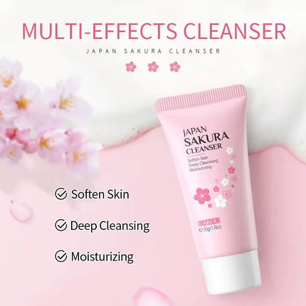 Facial Cleanser Foam Face Wash Remove Blackhead Moisturizing Shrink Pores Deep Cleaning Oil Control Skin Care 50G