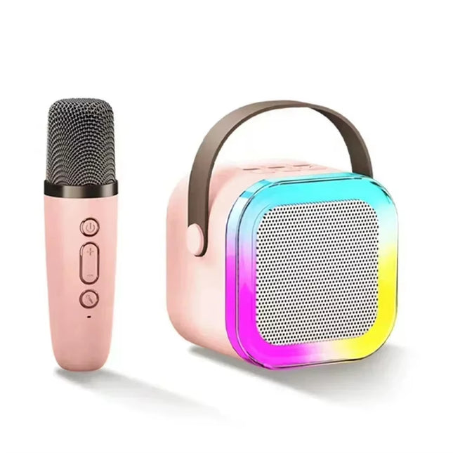 K12 Karaoke Machine Portable Bluetooth 5.3 PA Speaker System with 1-2 Wireless Microphones Home Family Singing Children'S Gifts