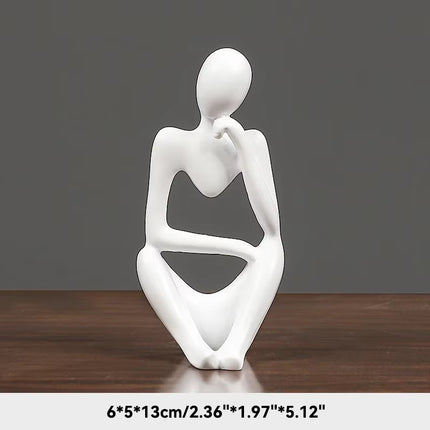 Sand Color the Thinker Abstract Statues Sculptures Yoga Figurine Nordic Living Room Home Decor Decoration Maison Desk Ornaments