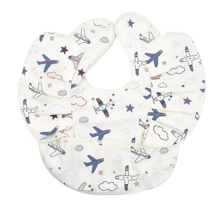 INS Nordic Style Baby Bibs Waterproof Short Sleeve with Pocket Feeding Waterproof Bib Easy Clean Cute Elephant Bibs Soft PU