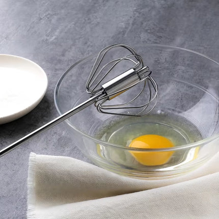 Hand Pressure Egg Beater Stainless Steel Kitchen Accessories Tools Self Turning Cream Utensils Whisk Manual Mixer