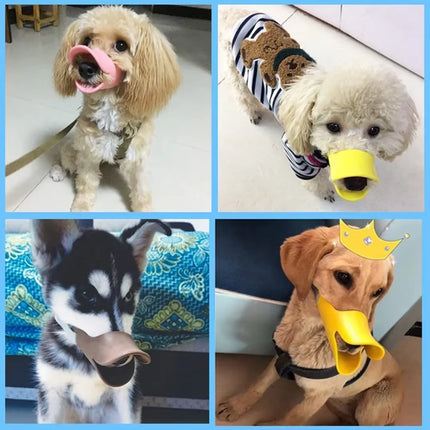 Dog Silicone Duck Muzzle for Pet anti Bite Stop Barking Small Large Dog Mask Pet Accessories Safe Adjustable Mouthpiece Cover