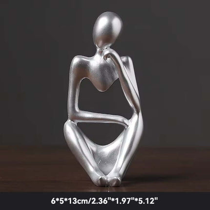 Sand Color the Thinker Abstract Statues Sculptures Yoga Figurine Nordic Living Room Home Decor Decoration Maison Desk Ornaments