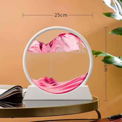 12 Inch 3D Moving Sand Art Picture round Glass Ocean Sandscape Hourglass Quicksand Craft Flowing Sand Painting Home Decor